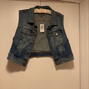 Torrid Denim Crop Medium Wash Vest 2X
